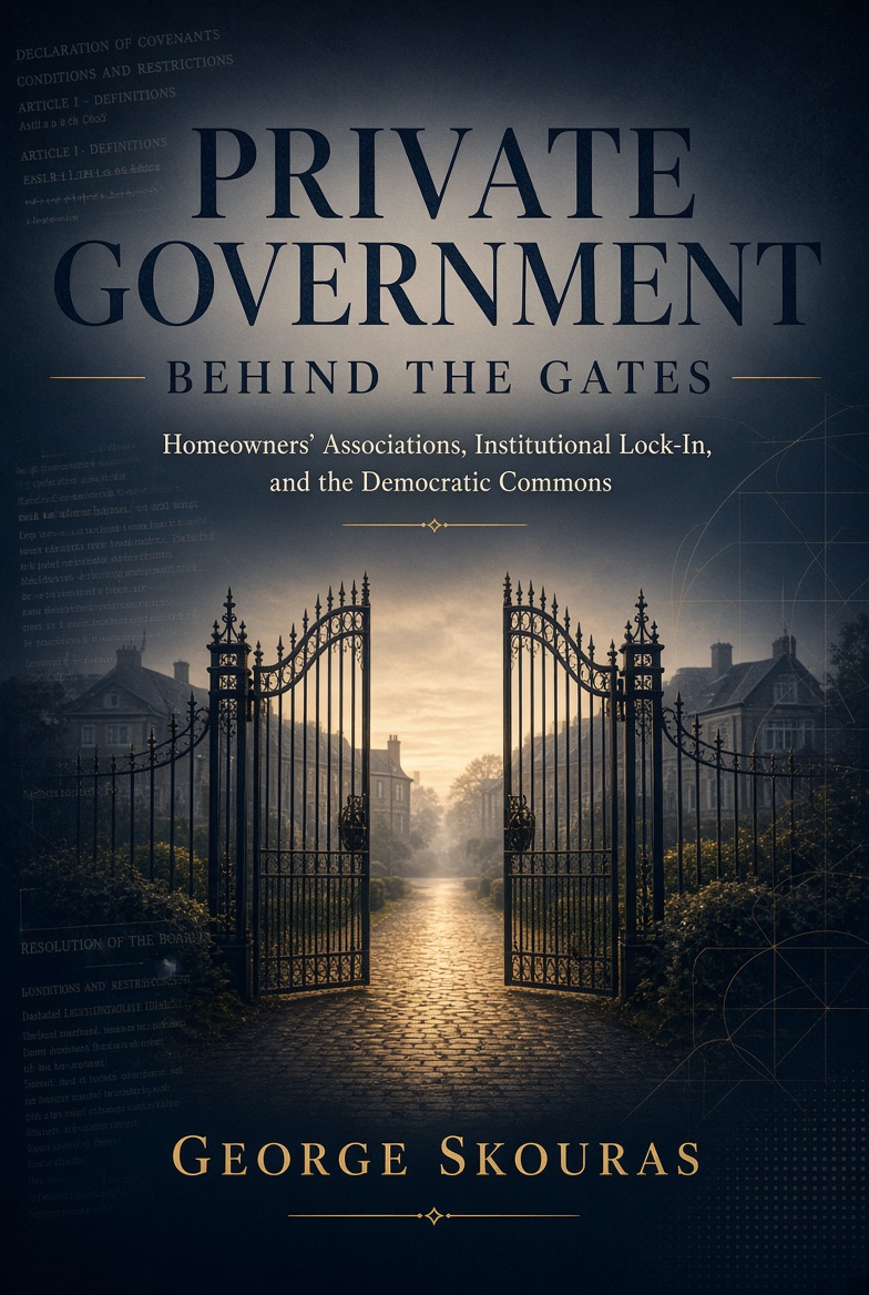 Proposed cover of Private Government Behind the Gates by George Skouras